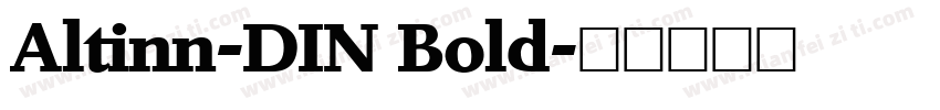 Altinn-DIN Bold字体转换